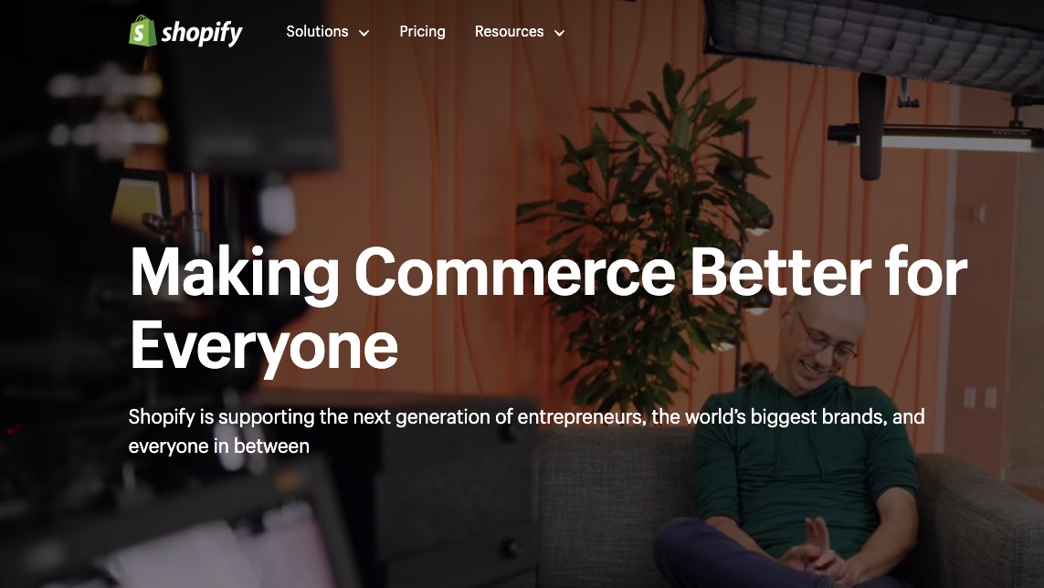 Shopify website